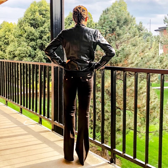 Roberto Cavalli Black Straight Leg Pants - Picture 6 of 8